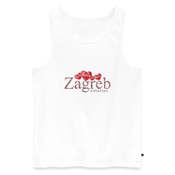 Zagreb Kroatien hrvatska hrv hr travel tourist chef - Männer Premium Bio Tank Top - Weiß - Vorne - Michal (187cm)