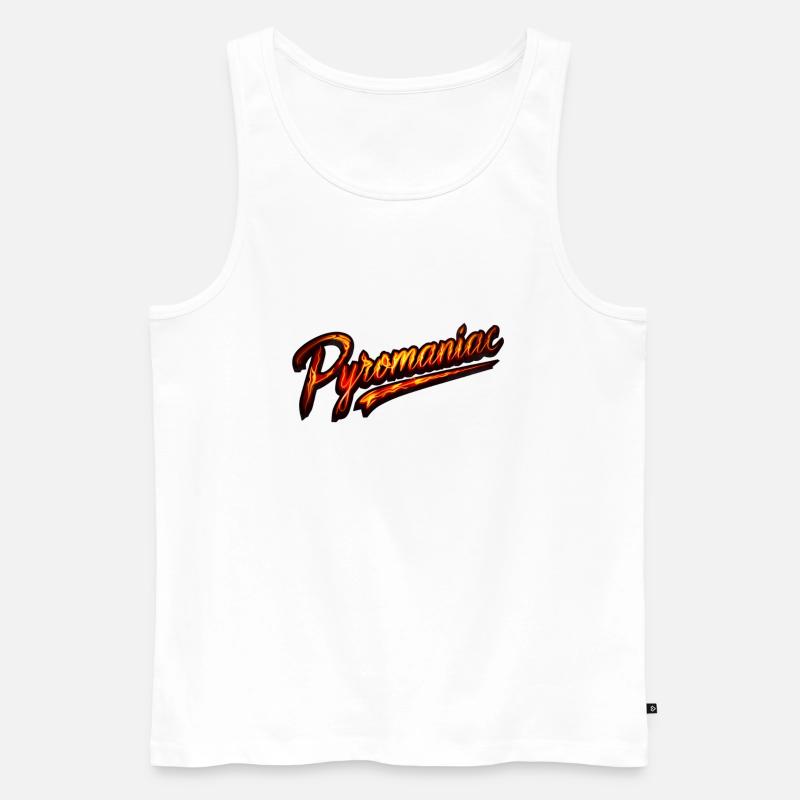 Pyromane - Männer Premium Bio Tank Top - Weiß
