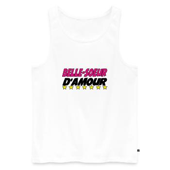 Beautiful Sister of Love - Men's Premium Organic Tank Top - white - Front - Michal (187cm)