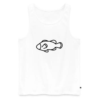 Poisson - Débardeur bio Premium Homme - blanc - Devant - AI Model Male 178 light (178cm)