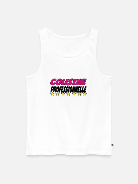 PROFESSIONAL COUSIN - Men's Premium Organic Tank Top - white