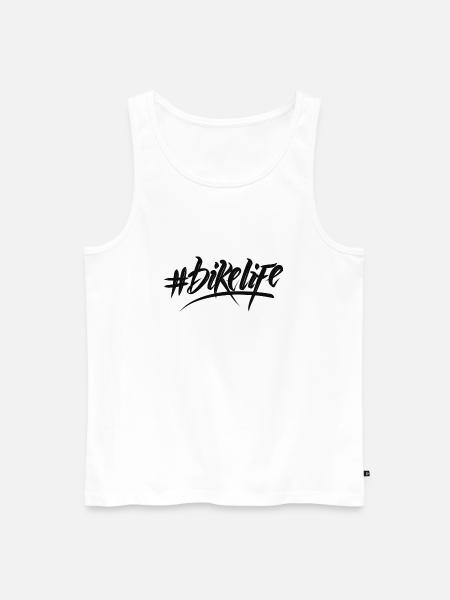 Biker Life - Men's Premium Organic Tank Top - white