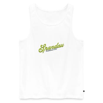 Spandau Berlin Bezirk Deutschland - Männer Premium Bio Tank Top - Weiß - Vorne - Michal (187cm)