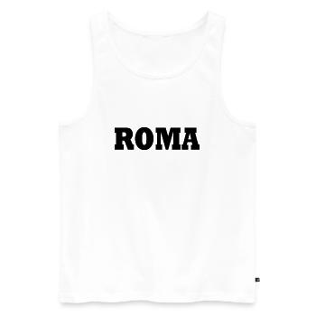 Rom - Männer Premium Bio Tank Top - Weiß - Vorne - AI Model Male 178 light (178cm)