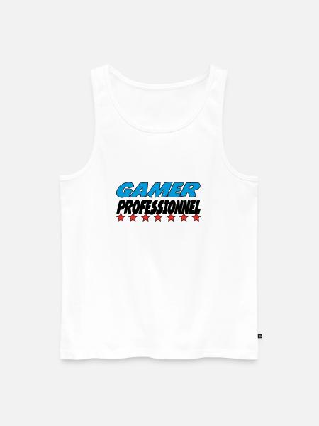GAMER PROFESSIONNEL - Débardeur bio Premium Homme - blanc