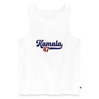 KAMALA HARRIS America - Men's Premium Organic Tank Top - white - Front - Michal (187cm)
