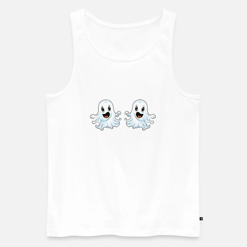 ghost comic - Männer Premium Bio Tank Top - Weiß