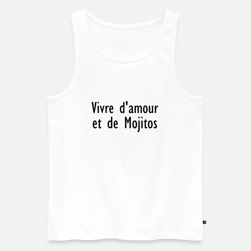 Leben von Liebe und Mojitos - Männer Premium Bio Tank Top - Weiß