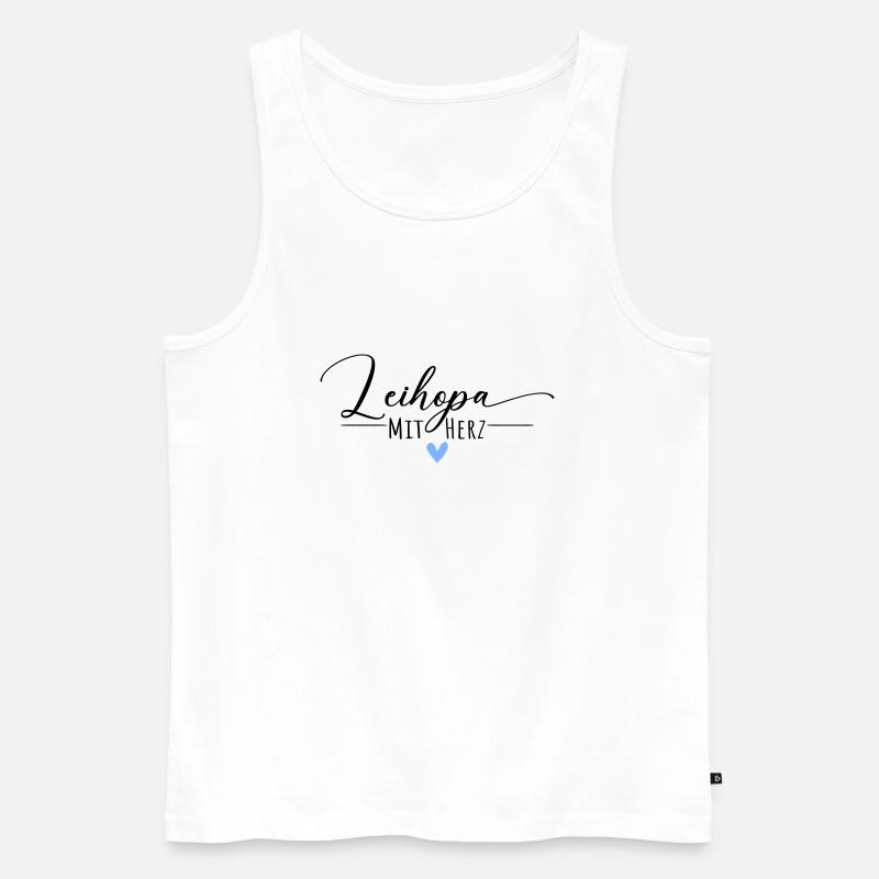 Leihopa mit Herz - Männer Premium Bio Tank Top - Weiß