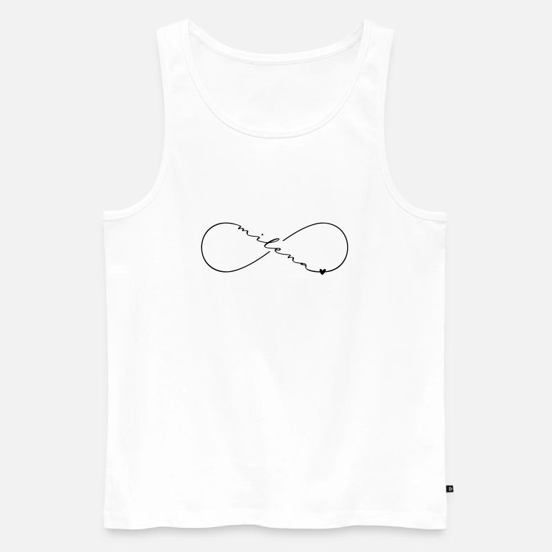 Milena Name Infinitysymbol - Männer Premium Bio Tank Top - Weiß
