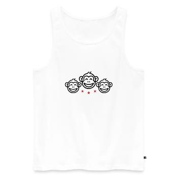 Affen Gruppe - Männer Premium Bio Tank Top - Weiß - Vorne - AI Model Male 178 light (178cm)