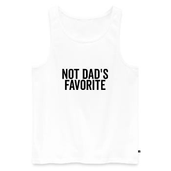 Nicht Papas Favorit - Männer Premium Bio Tank Top - Weiß - Vorne - AI Model Male 178 light (178cm)