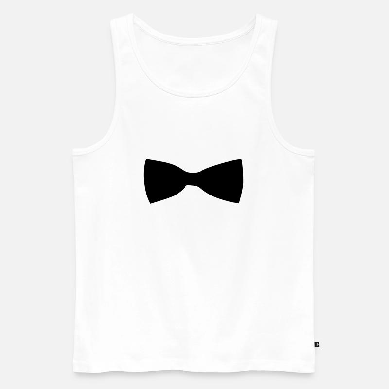 Fliege - Männer Premium Bio Tank Top - Weiß