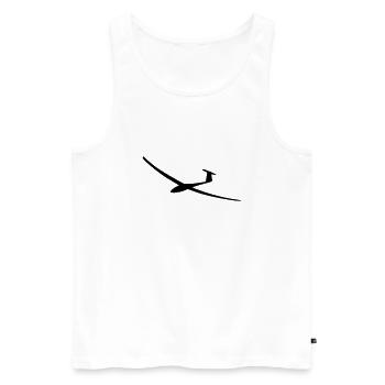 Segelflugzeug - Männer Premium Bio Tank Top - Weiß - Vorne - Michal (187cm)