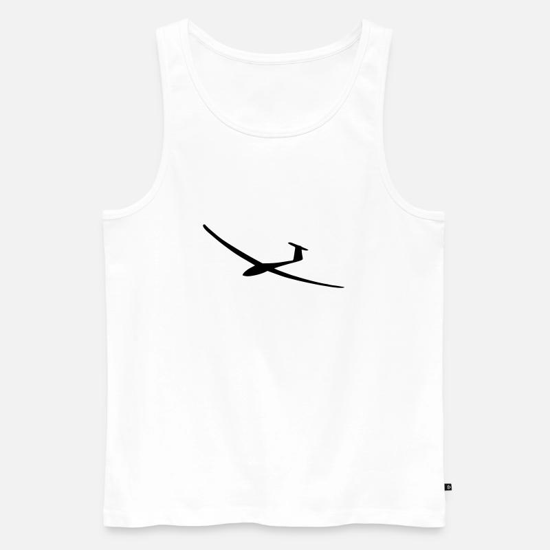 Segelflugzeug - Männer Premium Bio Tank Top - Weiß
