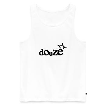 logo_douze - Débardeur bio Premium Homme - blanc - Devant - Michal (187cm)
