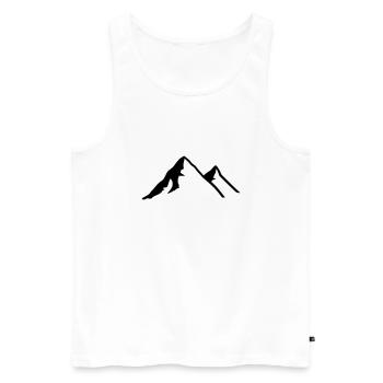 Climbing, rope, knots, mountain, carbine, hiking, - Men's Premium Organic Tank Top - white - Front - Michal (187cm)