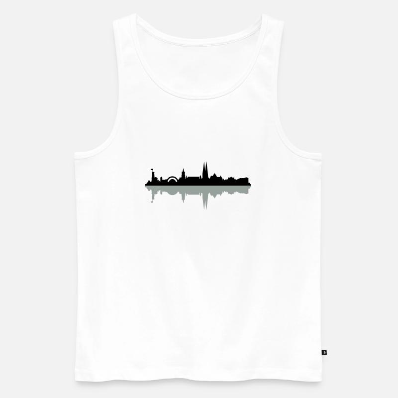 Skyline Bielefeld - Männer Premium Bio Tank Top - Weiß