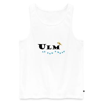 Ulm - Men's Premium Organic Tank Top - white - Front - AI Model Male 178 light (178cm)