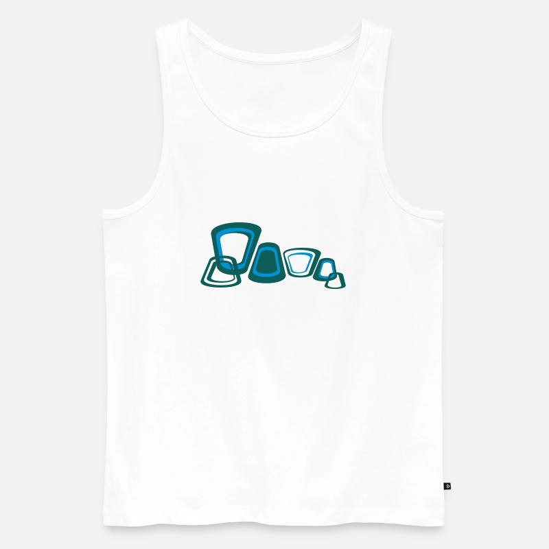 retromuster3 - Männer Premium Bio Tank Top - Weiß