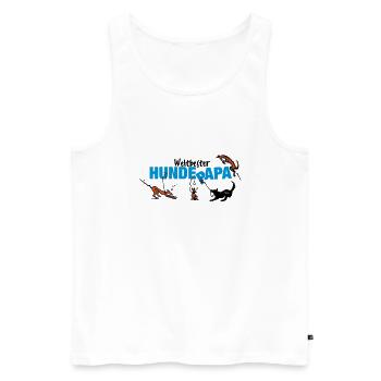 hundepapa - Männer Premium Bio Tank Top - Weiß - Vorne - Michal (187cm)