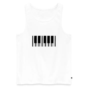 piano - Männer Premium Bio Tank Top - Weiß - Vorne - AI Model Male 178 light (178cm)