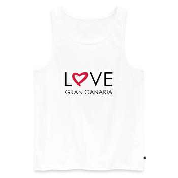 love cran canaria - Men's Premium Organic Tank Top - white - Front - AI Model Male 178 light (178cm)