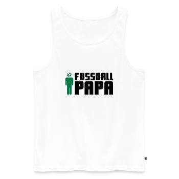 Fußball Papa - Männer Premium Bio Tank Top - Weiß - Vorne - Michal (187cm)