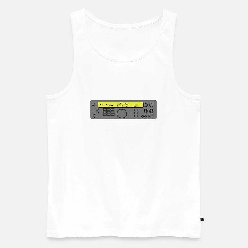 Funkgerät - Männer Premium Bio Tank Top - Weiß