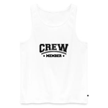 Cool Crew Member Logo Design - Débardeur bio Premium Homme - blanc - Devant - Michal (187cm)