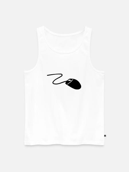 Mouse - Men's Premium Organic Tank Top - white
