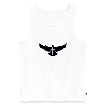 taube_heiliger_geist2 - Männer Premium Bio Tank Top - Weiß - Vorne - Michal (187cm)
