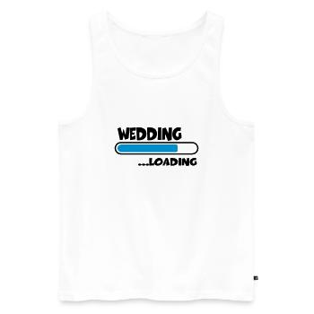 Wedding loading - Männer Premium Bio Tank Top - Weiß - Vorne - Michal (187cm)