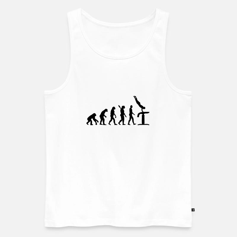 Evolution Gymnastics - Men's Premium Organic Tank Top - white