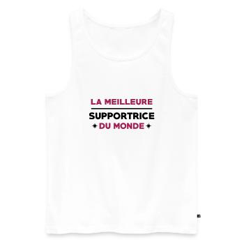 Supporter / Supportrice / Sport / Supporteur - Débardeur bio Premium Homme - blanc - Devant - Michal (187cm)