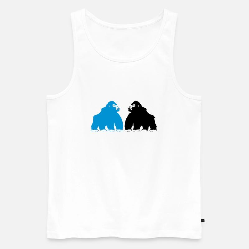 gorillas_02 - Männer Premium Bio Tank Top - Weiß