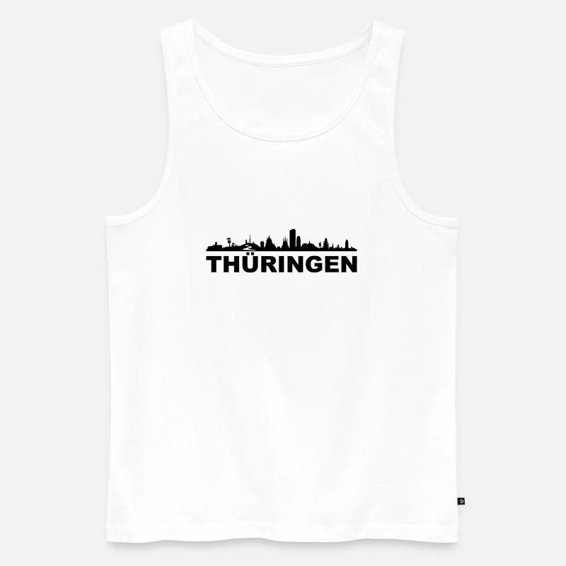 Skyline - Thüringen - Männer Premium Bio Tank Top - Weiß