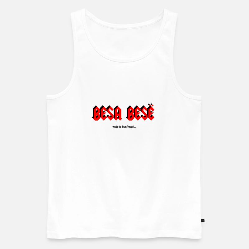 Besa Besë - Männer Premium Bio Tank Top - Weiß