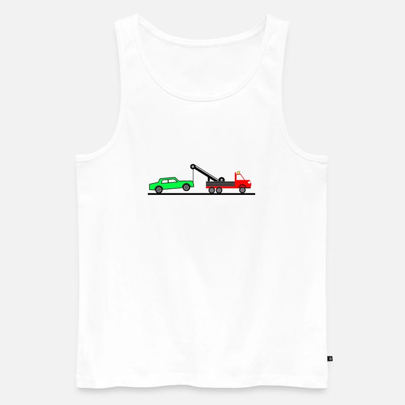 Abschleppwagen - Männer Premium Bio Tank Top - Weiß
