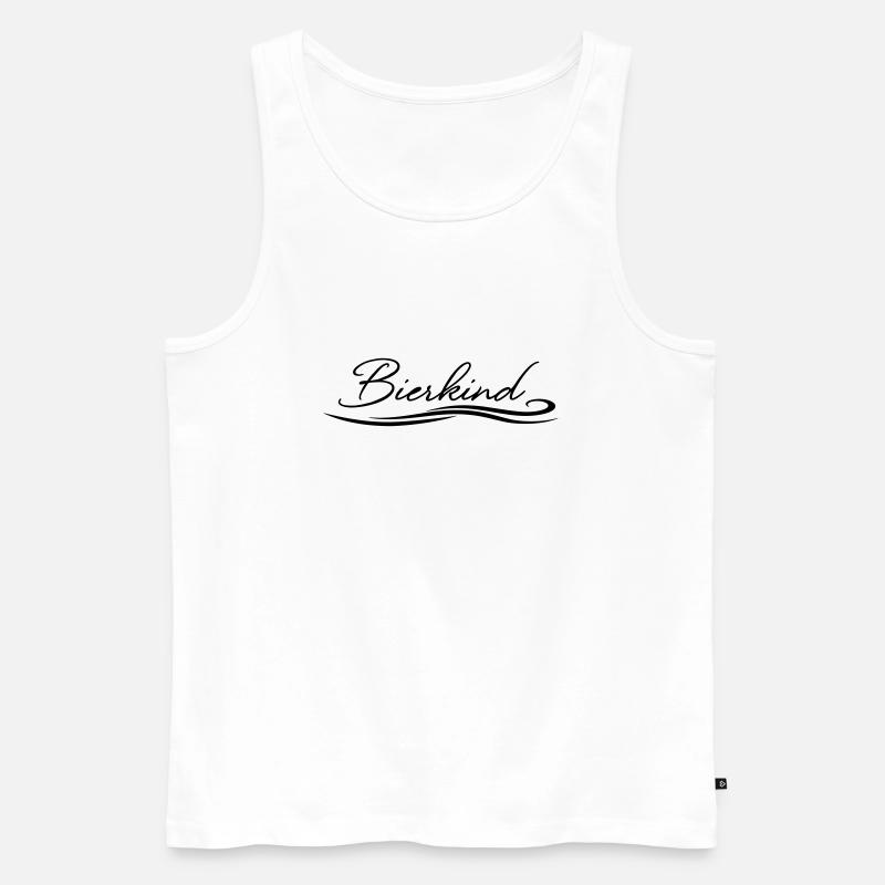 Bierkind 3 - Männer Premium Bio Tank Top - Weiß