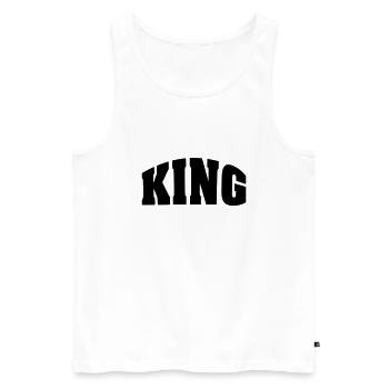 KING - Männer Premium Bio Tank Top - Weiß - Vorne - Michal (187cm)