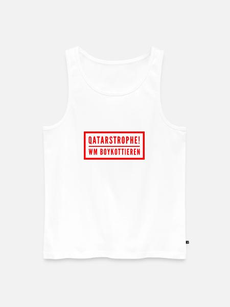 Qatar Katastrophe - Männer Premium Bio Tank Top - Weiß