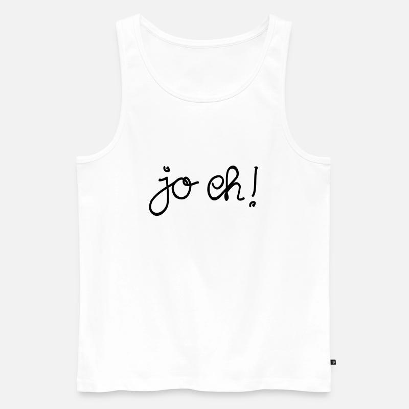 ja eh! - Männer Premium Bio Tank Top - Weiß