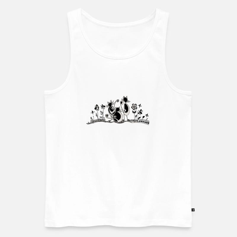 Katzen - Männer Premium Bio Tank Top - Weiß