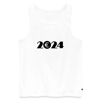 Euro 2024, Billionaire, Millionaire, Profit - Men's Premium Organic Tank Top - white - Front - AI Model Male 178 light (178cm)