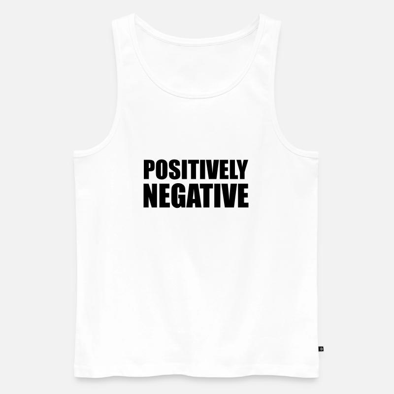 POSITIVELY NEGATIVE - Männer Premium Bio Tank Top - Weiß