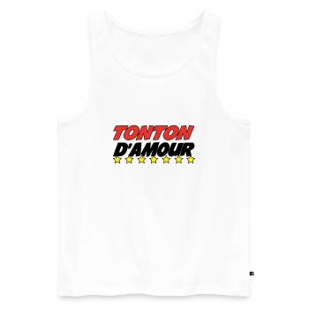 Onkel der Liebe - Männer Premium Bio Tank Top - Weiß - Vorne - Michal (187cm)