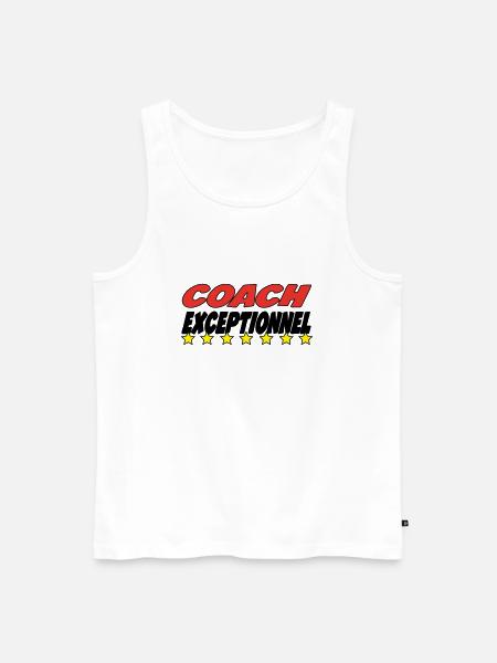 Herausragender COACH - Männer Premium Bio Tank Top - Weiß