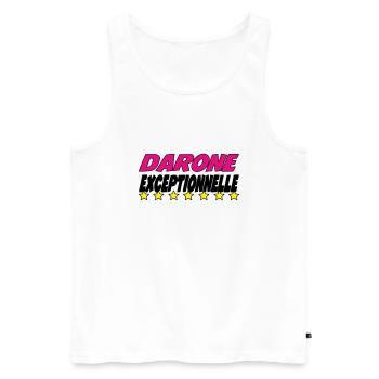 DARONE außergewöhnlich - Männer Premium Bio Tank Top - Weiß - Vorne - Michal (187cm)