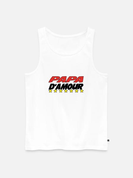 LOVE DAD - Men's Premium Organic Tank Top - white